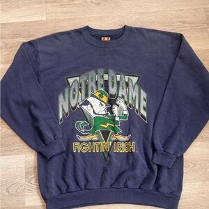 Vintage Notre Dame Fighting Irish Navy Blue Sweater